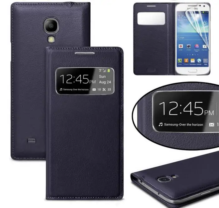 Чехол Samrt для samsung S4 I9500, чехол для сна, samsung Galaxy S4mini I9190 I9195, умный чехол с окошком, кожаный чехол с откидной крышкой