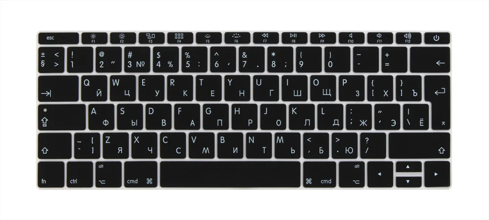 Россия, евро, чехол для клавиатуры для- Macbook Pro 1" 13,3 дюймов(без сенсорной панели) модель A1708 - Цвет: Black