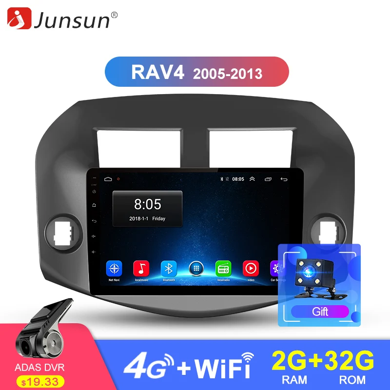 Junsun Штатное Головное устройство для Тойота рав4 2007 2008 2009 2010 GPS навигатор Android 8.1