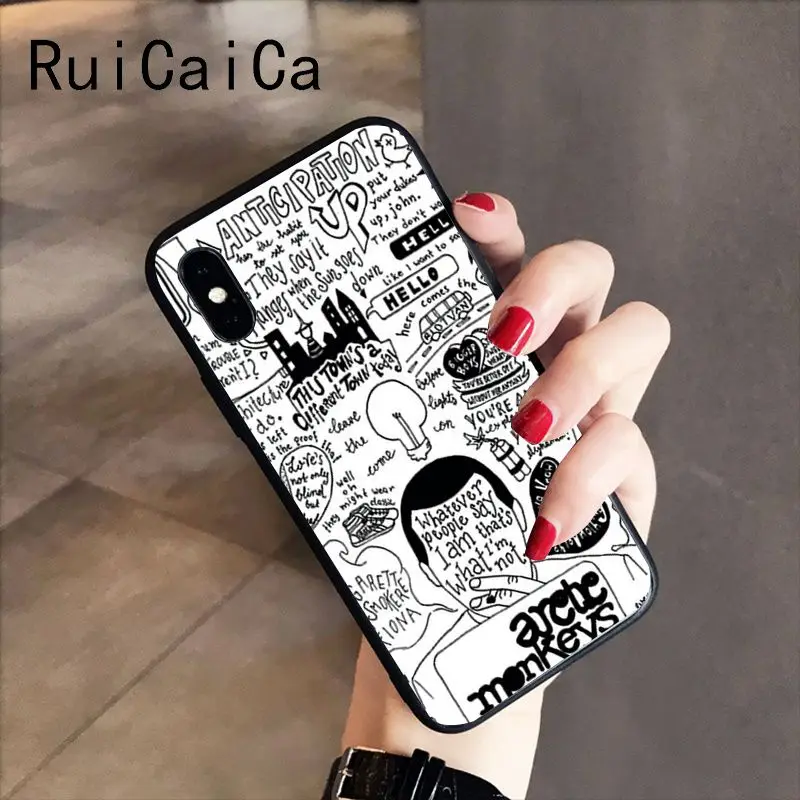 RuiCaiCa a arctic monkeys мягкий черный чехол для телефона iPhone 8 7 6 6S 6Plus X XS MAX 5 5S SE XR 10 Чехол
