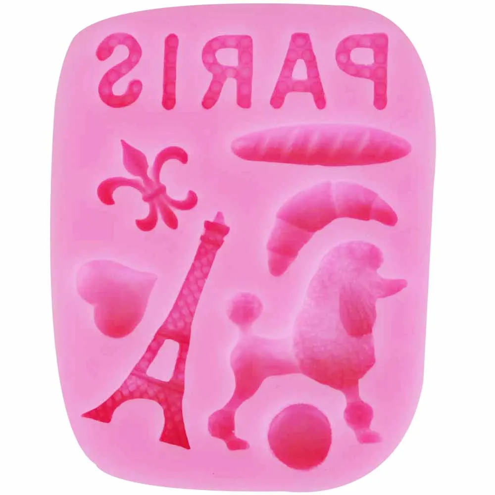 3D Эйфелева башня Париж эпоксидная смола силиконовая форма для украшения тортов