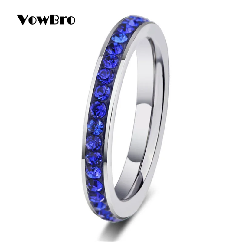 Wowbro высокое качество простой фианит влюбленных зеленый синий красный цвет