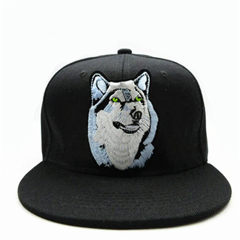 2019 хлопковая бейсболка с вышивкой волка Кепка в стиле хип хоп регулируемые