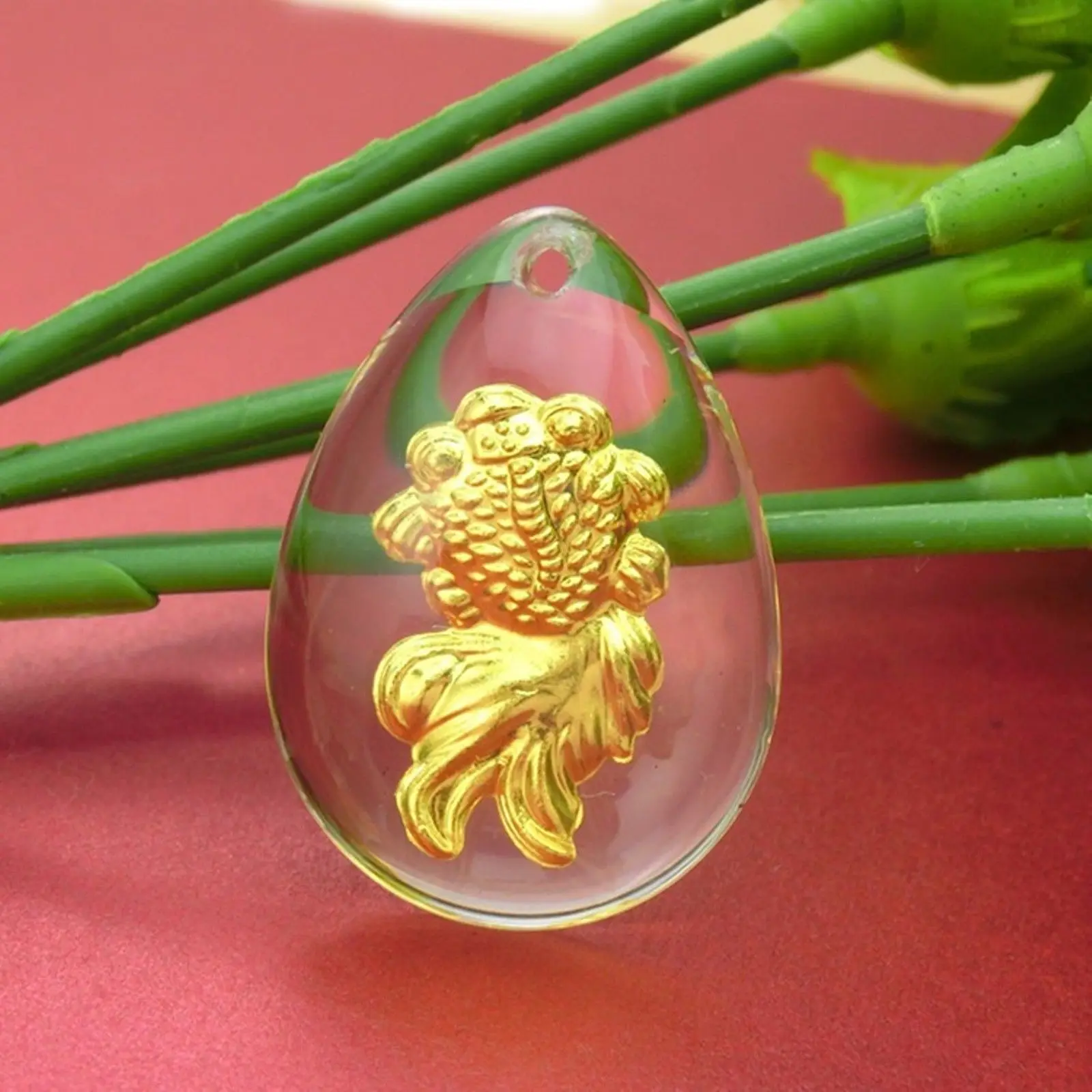 Горячая продажа 24K желтое золото искусственный кристалл удивительная большая