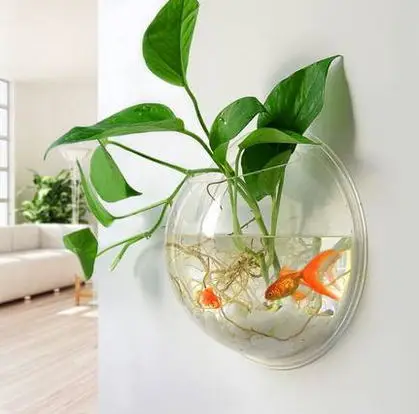 Настенная подвесная миска пузырьковая Рыбка золотая рыбка резервуар для пресной