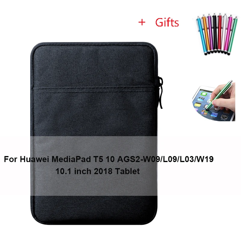 For Huawei T5 10 Чехол для планшета huawei MediaPad Media Pad T3 T5 10 Honor Pad 2 9,6 AGS-W09 L09 AGS2-W09 L09 чехол из закаленного стекла+ ручка - Цвет: For Huawei T5 10