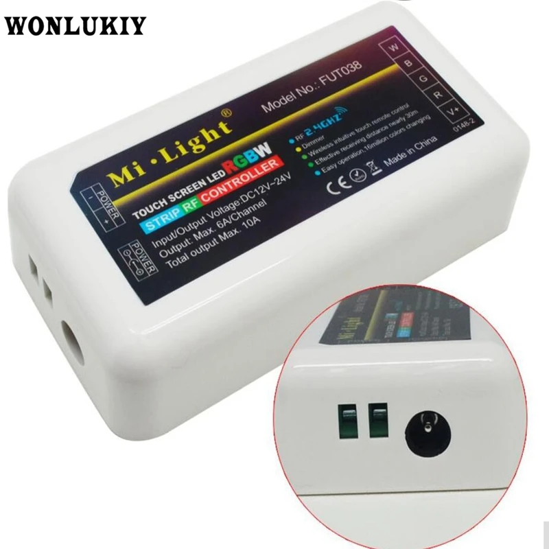 Mi Light Fut038 Беспроводная RGBW Светодиодная лента контроллер постоянного тока 12 В 24