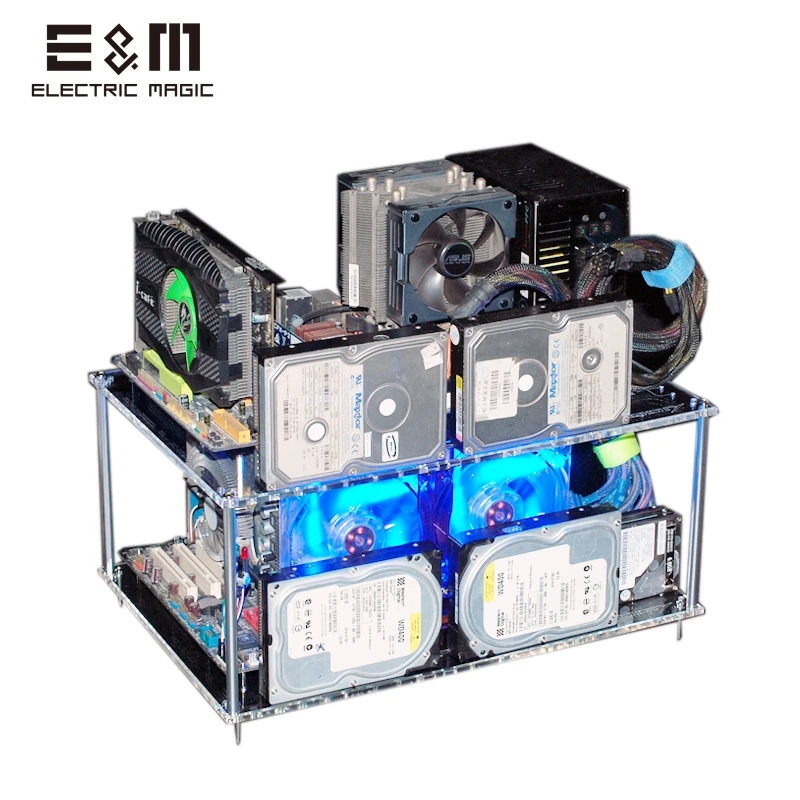 Акриловый чехол для ПК тестовый стенд ATX ITX MATX открытая рамка HTPC 3 шт. SSD 2 HDD