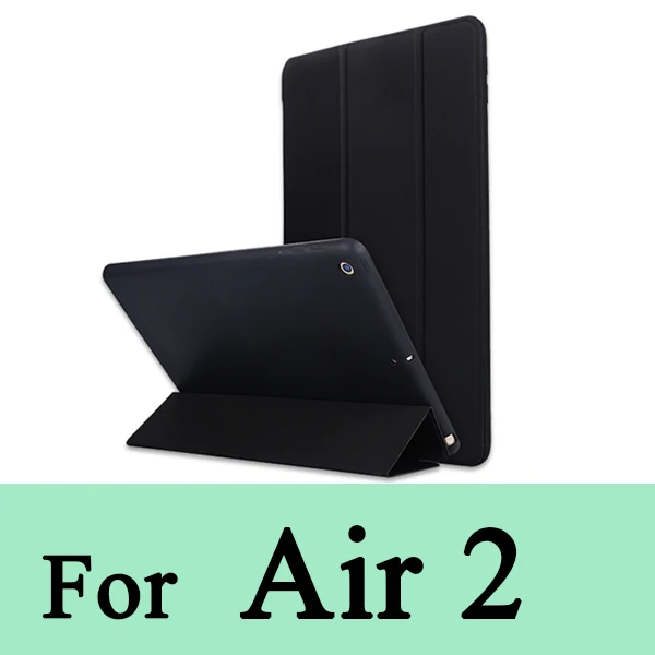 Cool Black for Air2 Rovtop Чехол для iPad 9,7 Air 2 Air 1 Pro 10,5 чехол силиконовый мягкий кожаный смарт-чехол для поколения Funda - Цвет: Cool Black for Air2