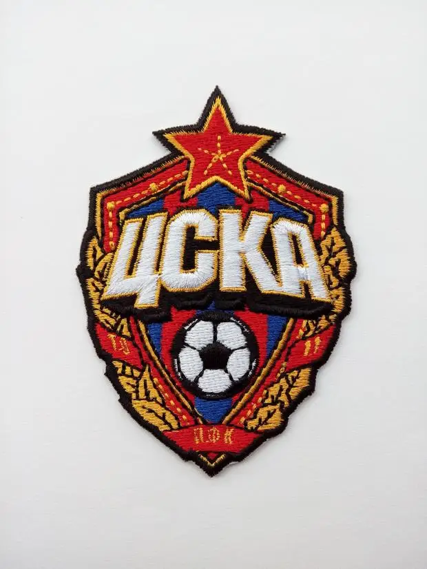 2 шт./лот, Футбольная команда fussball, клубная команда PFC, ЦСКА, логотип, железная нашивка, Aufnaeher, аппликация, Buegelbild, вышитая