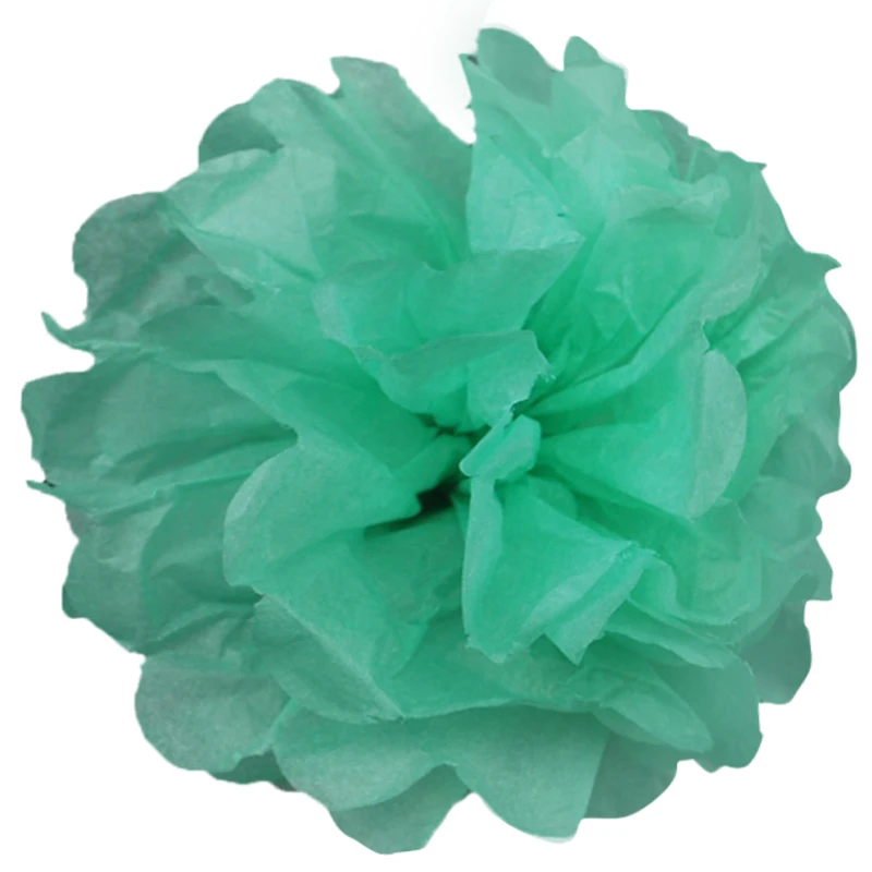Tiffany blue 13 см тканевые помпоны бумажные Цветочные шары для дня рождения, вечеринки, свадьбы, украшения для детского душа, украшения для свадебного праздника - Цвет: Tiffany blue