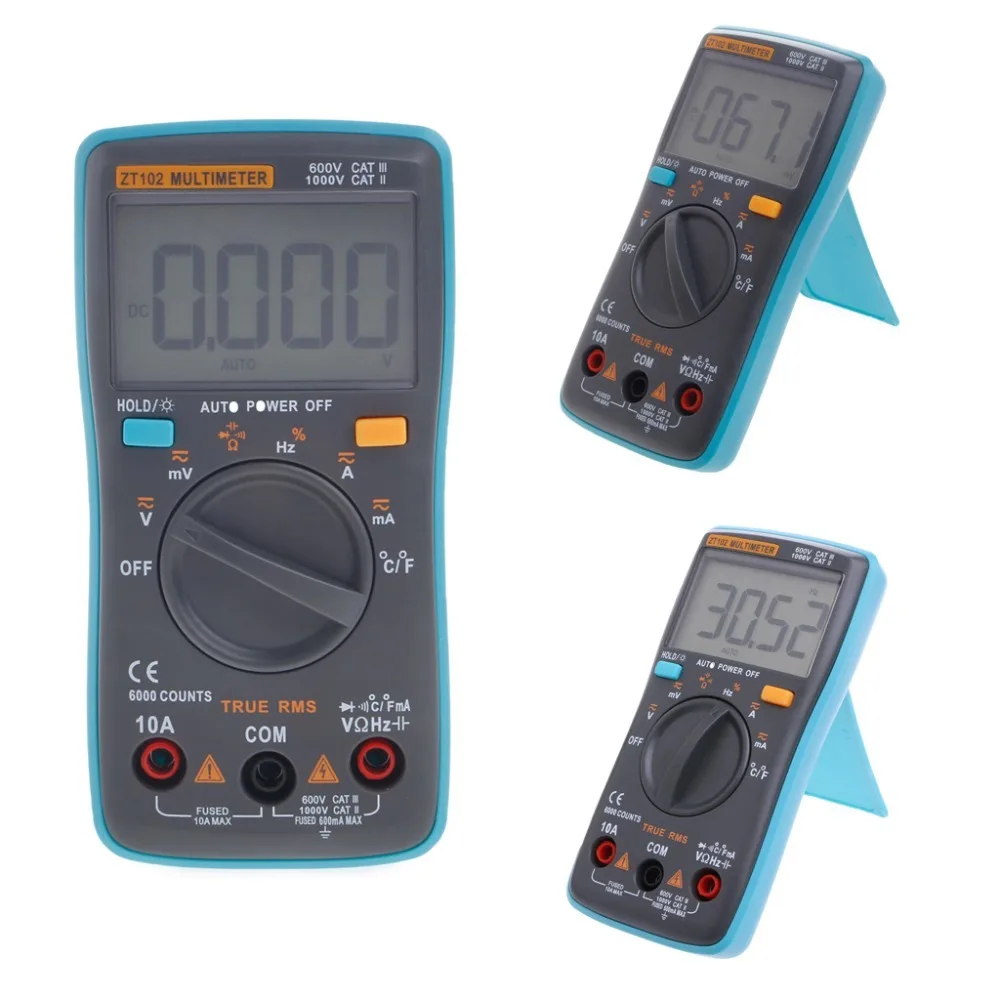 Автоматический цифровой мультиметр тестер 6000 Граф AC/DC Ом Амперметр измеритель