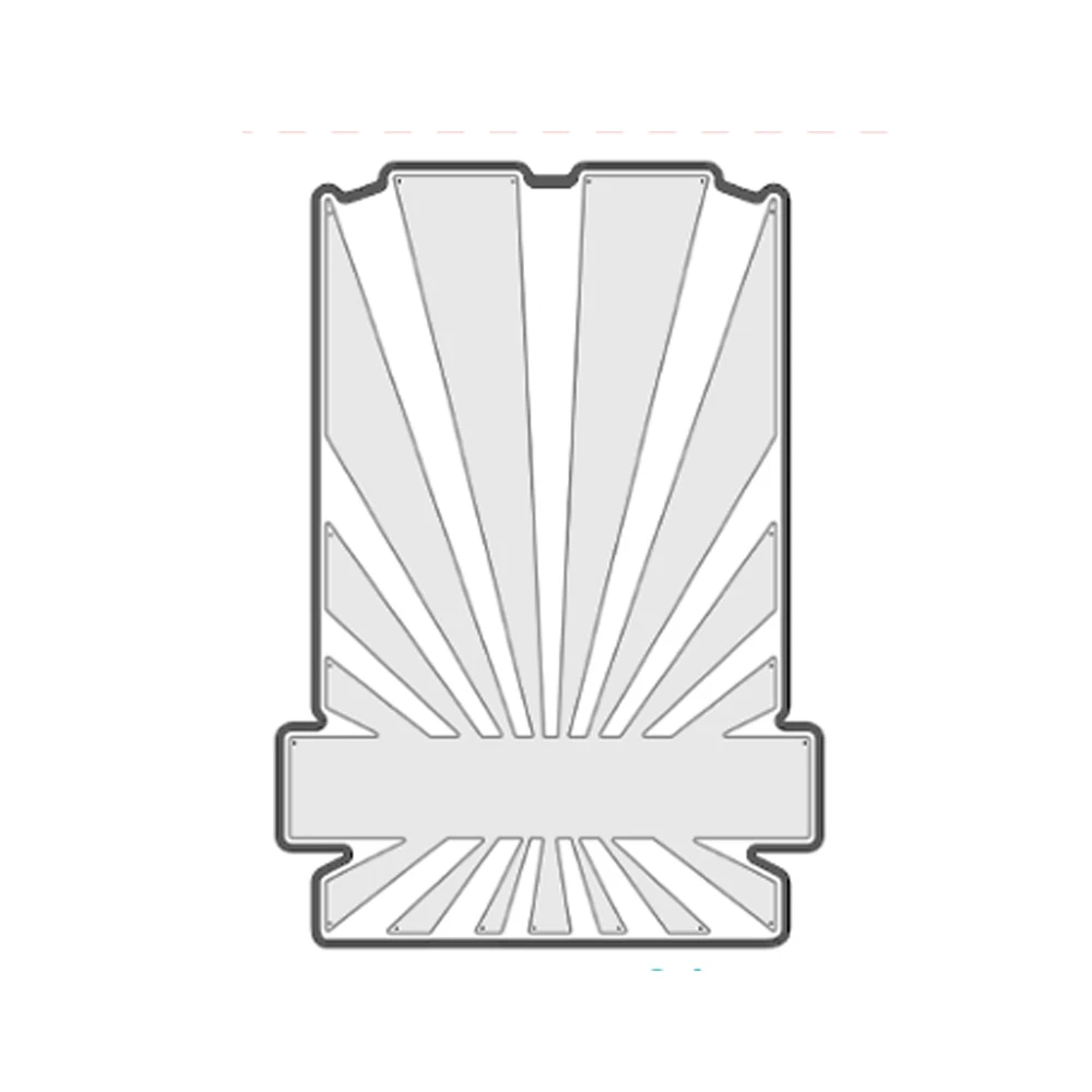 

Irregular Sunshine Frame Shape Metal Cutting Dies Stencil Scrapbook Album Embossing For Gift Card Making Handcraft