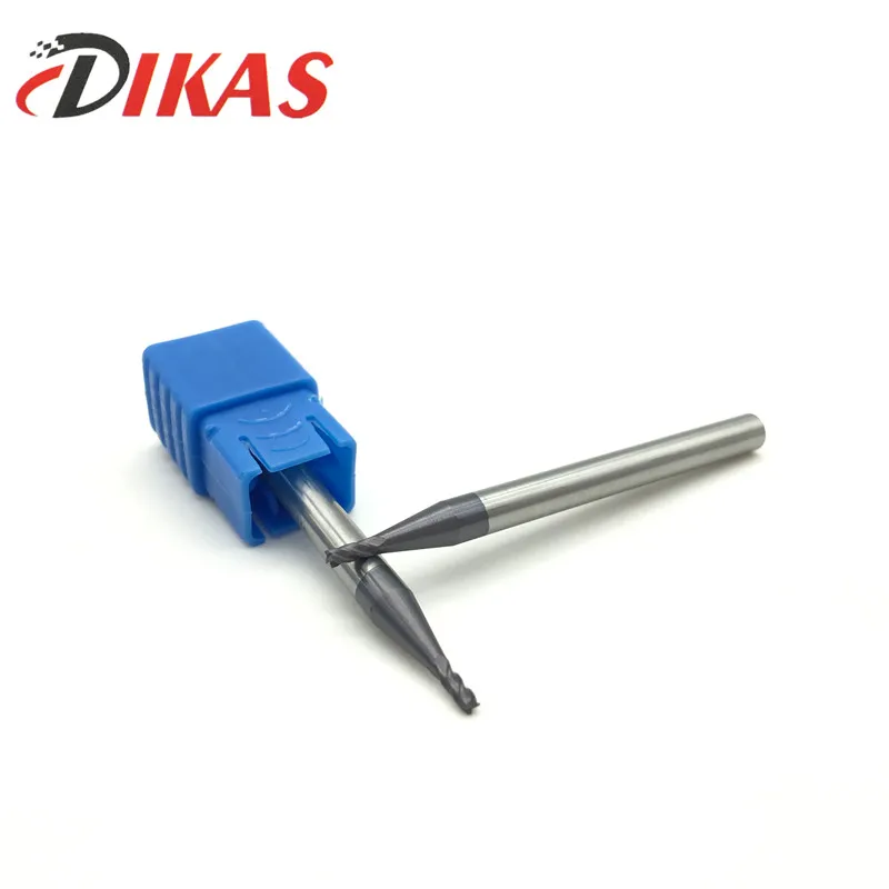Dikas45HRC d1.5 * D4 50L 4F материал твердосплавная квадратная фреза с плоскими концами 4