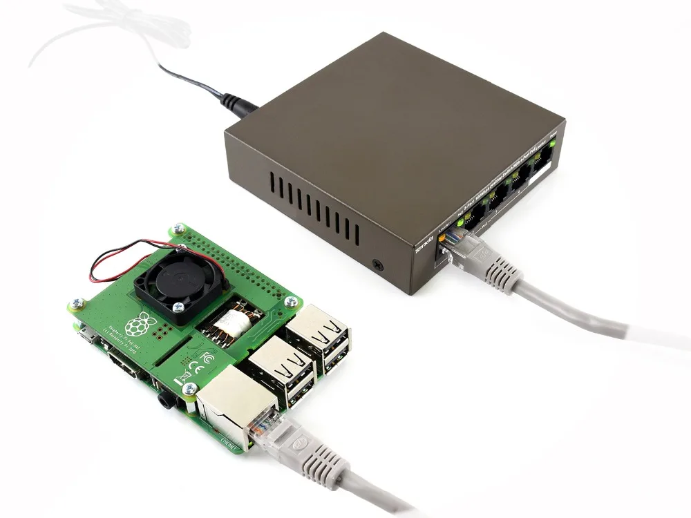 Официальная крышка Raspberry Pi Power Over Ethernet для 3B +/4B требуется источник питания