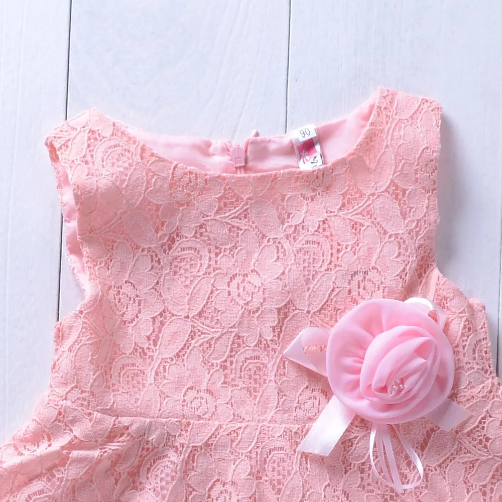 Infant Lace pearl Formal Evening Wedding Tutu Princess baby Dress Flower Girls Children Clothing Kids Party For Girl Clothes | Детская