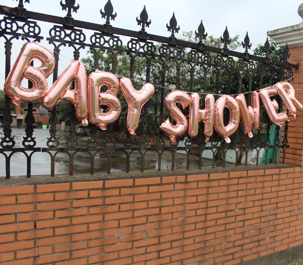 Baby shower розово золотой фольгированный шар баннер это мальчик девочка oh ребенок