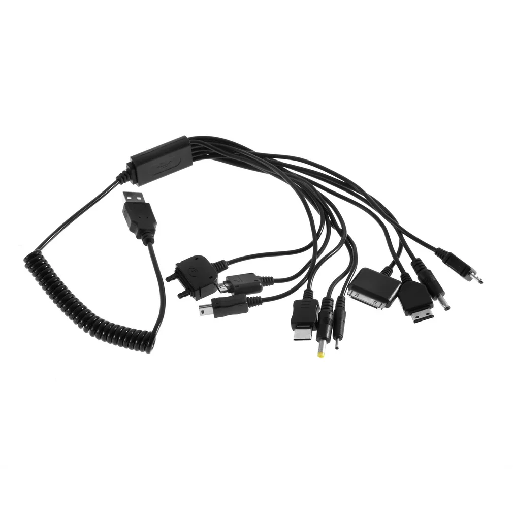Абсолютно новый 10 в 1 USB мульти зарядное устройство выдвижной телефонный кабель