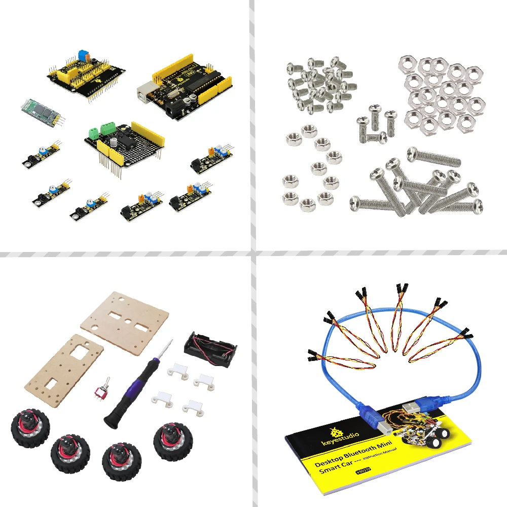 Keyestudio Рабочий Стол Bluetooth умный робот автомобильный комплект для Arduino DIY робот образование Программирование+ 3 проекта+ Руководство пользователя+ PDF(онлайн