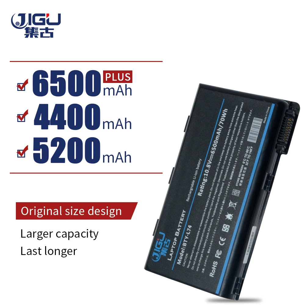 

JIGU 6 ячеек ноутбук Батарея для MSI A5000 A6000 A6200 A6203 A6205 A7200 серии Заменить: BTY-L74 BTY-L75