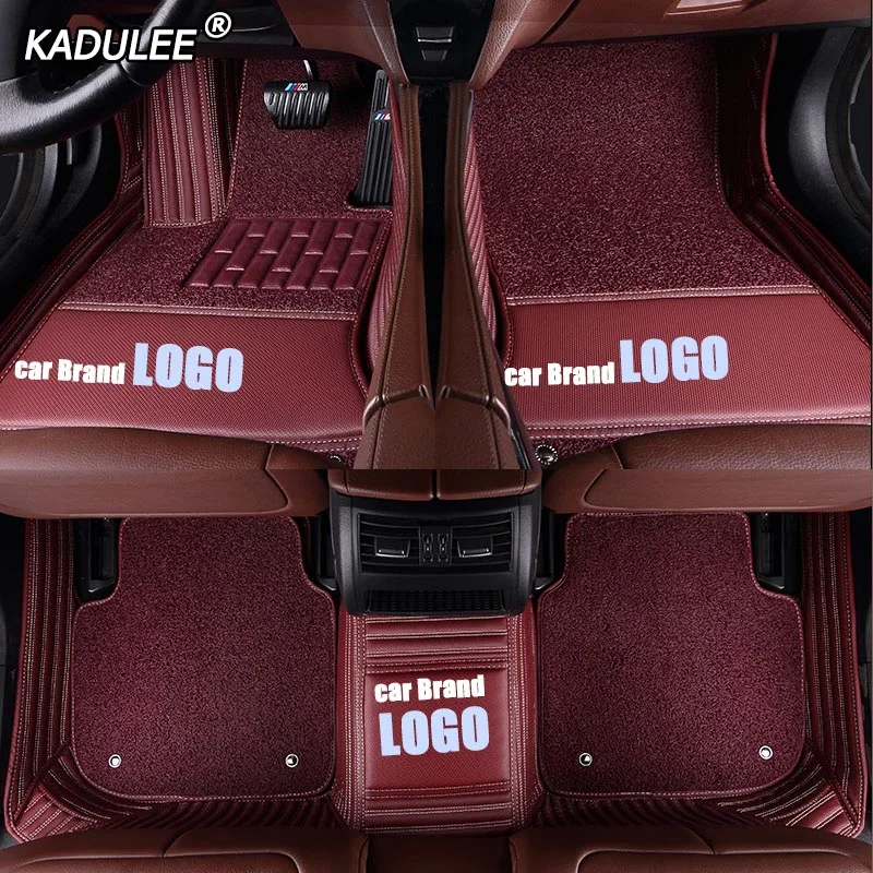 Double layer KADULEE автомобильный коврик для ford fusion fiesta mk7 s-max ranger explorer 5 Mondeo kuga Edge аксессуары делают водонепроницаемый ковер - Название цвета: Double layer