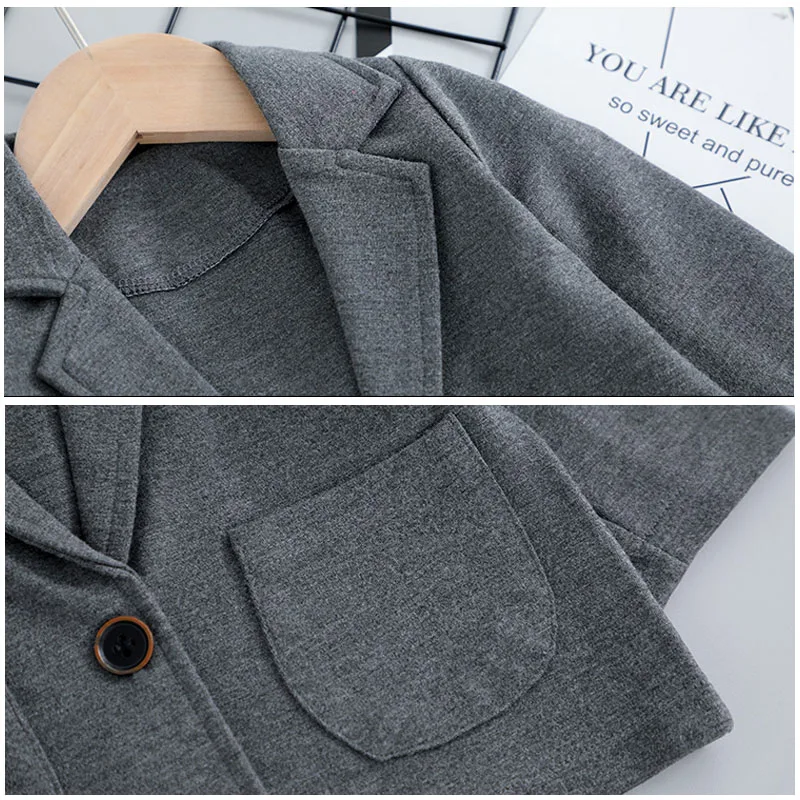 Kid Toddler Boy Formal Suit Clothing Sets Fashion 3PCS Girls Baby for Boys Coat + Plaid Shirt Pants 1 2 3 4 Years |