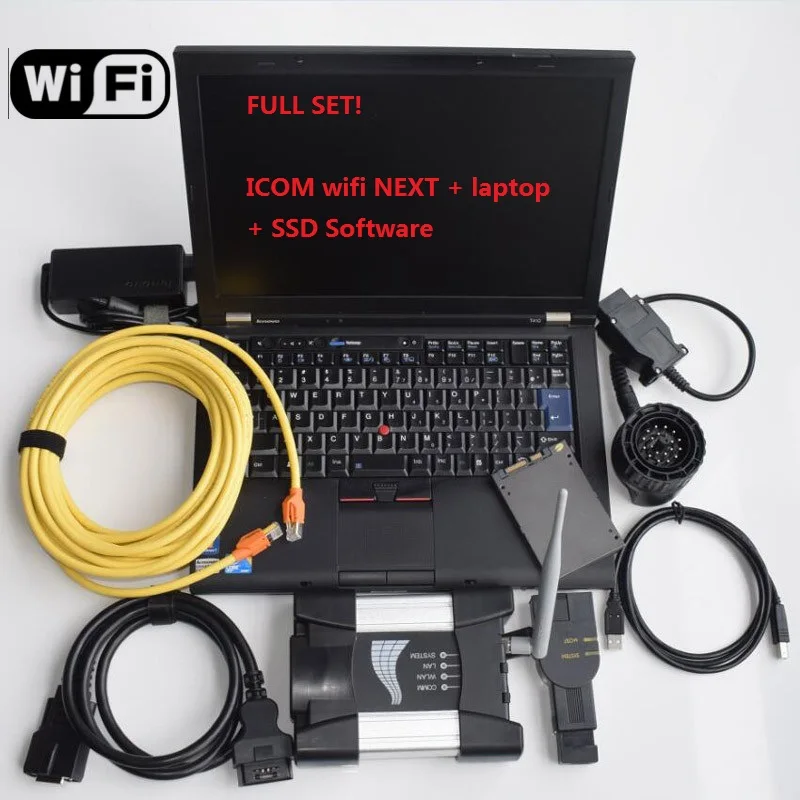

ICOM Next wifi для B MW инструмент для диагностики и программирования, новейшее программное обеспечение V2020.12 SSD с T410 ноутбуком, лучший инструмент дл...