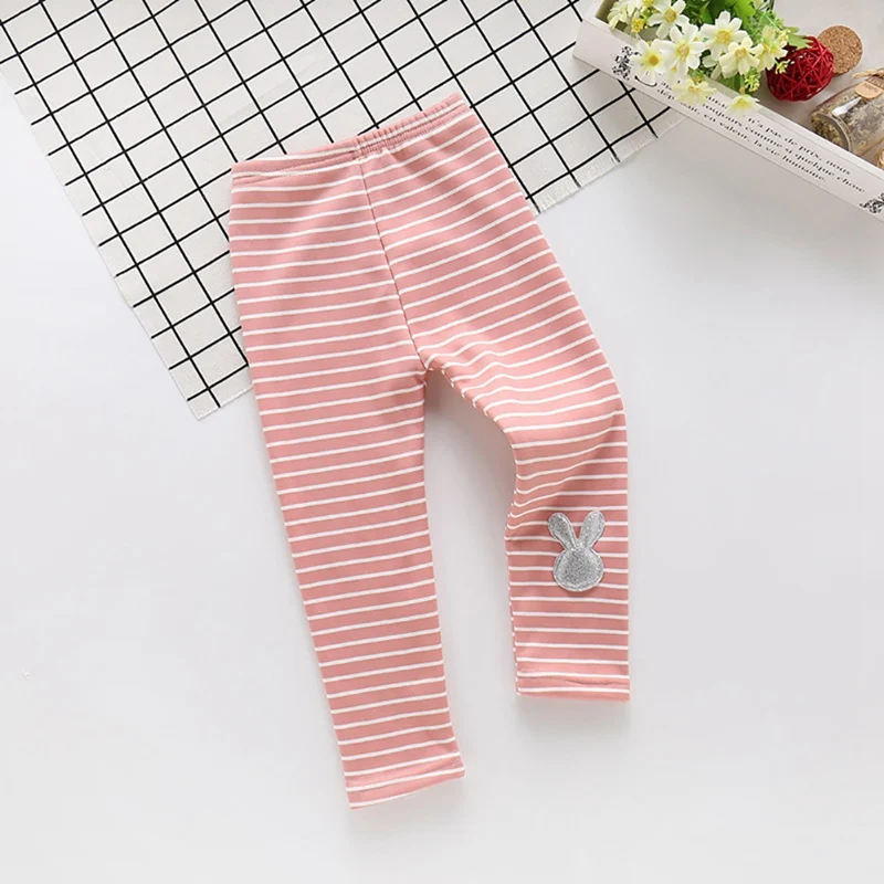 BP Toddler Baby Girls Leggings Warm Stripe Cute Cartoon Pattern Stretchy Clothes Trousers Pants for Girls - Цвет: BP