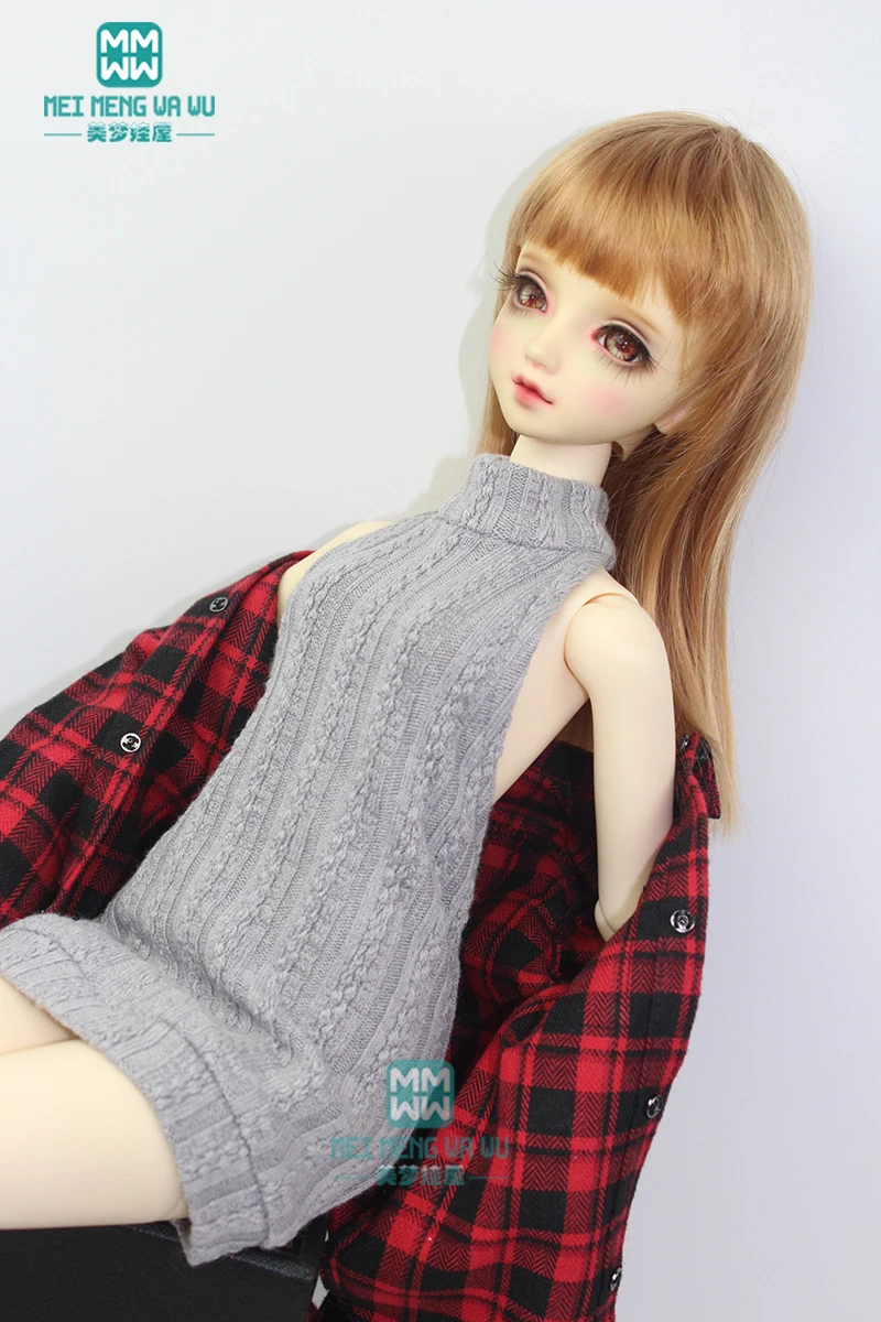 Одежда для кукол BJD аксессуары 1/3 белый шерстяной жилет кружевные трусики