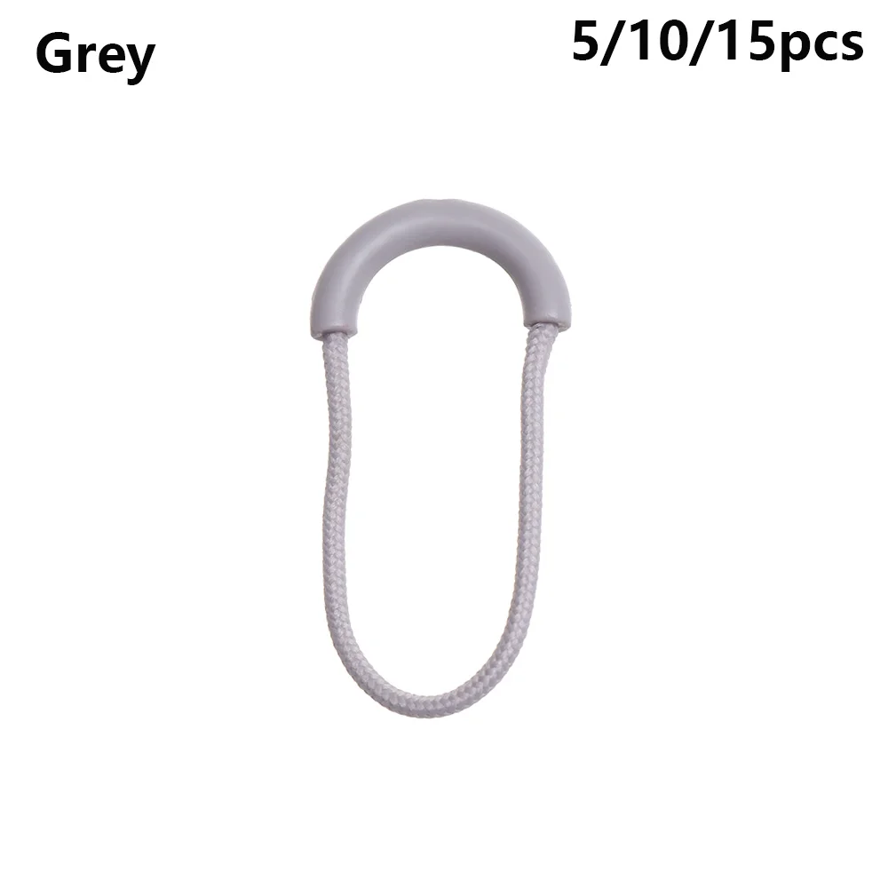 grey 5 шт., сменный зажим на застежке-молнии, фиксатор на веревке, застежка-молния, сумка для путешествий, чемодан, палатка, рюкзак - Цвет: grey