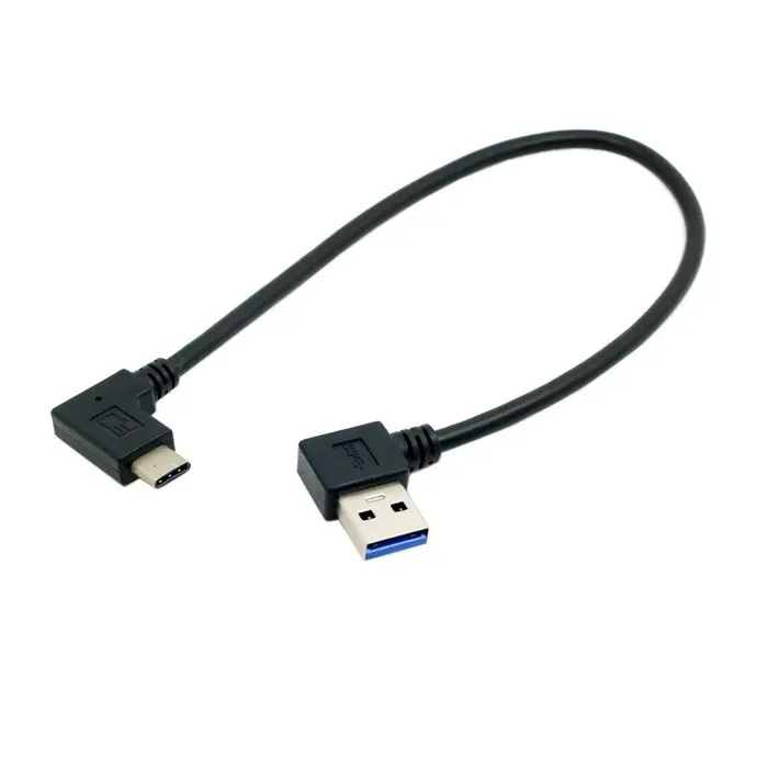 

Chenyang Reversible USB 3.1 USB-C Angled to 90 Degree Left Angled A Male Data Cable for Tablet & Mobile Phone