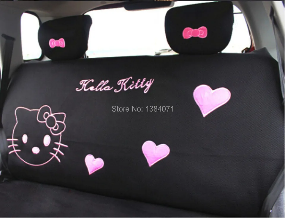 Чехлы на сиденья автомобиля с милым розовым сердечком 4 цвета универсальные