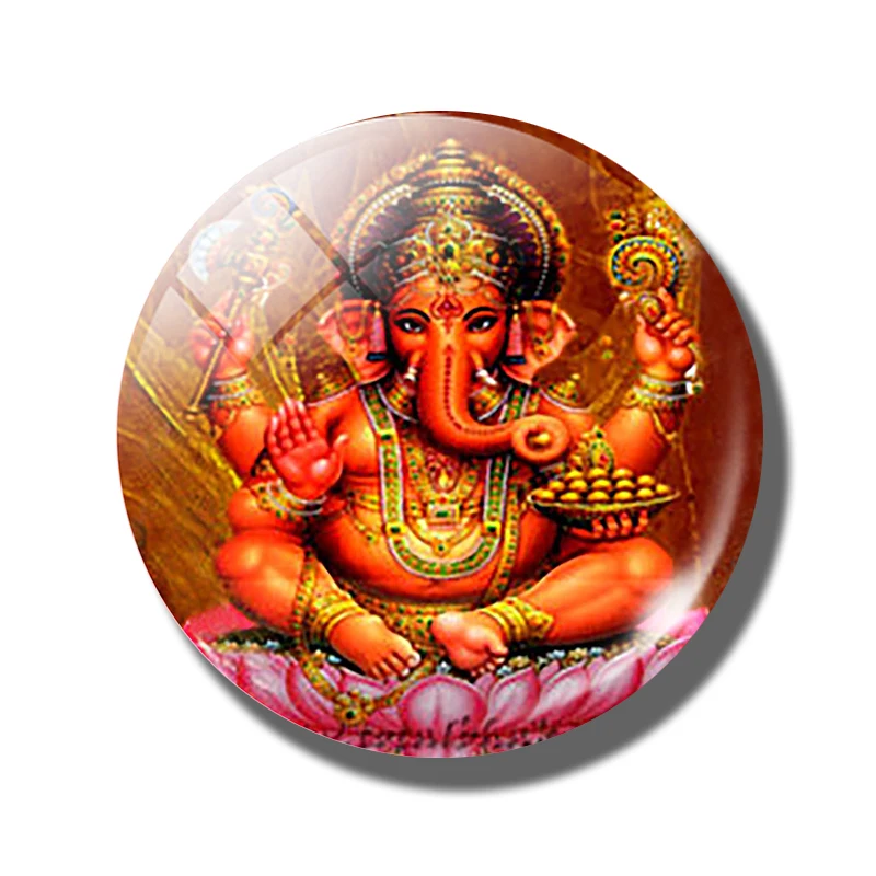 Йога магнит на холодильник Ganesha 12 шт./компл. 30 мм стеклянная круглая магнитная наклейка на холодильник Декор удаленные подарки