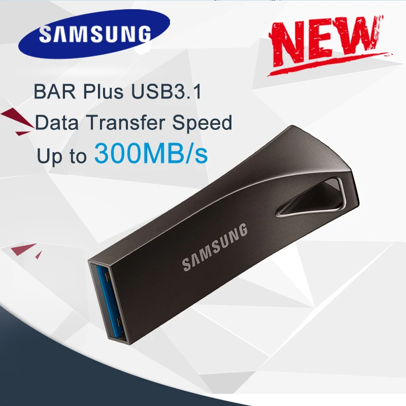 SAMSUNG BAR PLUS USB металлический флеш-накопитель 32 Гб 64 Гб 128 ГБ 256 USB3.1 флеш-накопитель до 300 МБ/с. pendrive memory USB флэш-диск