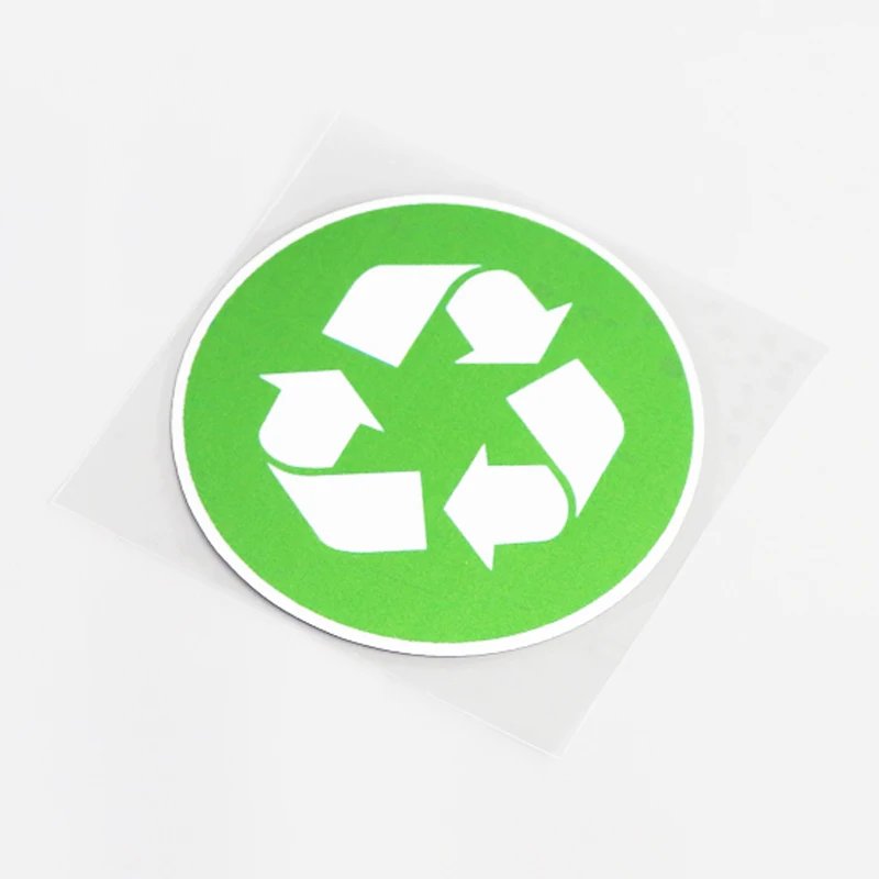 YJZT 10CM*10CM Fashion Reflective Green Warning Mark Recycling PVC Decal Car Sticker 13-0526 | Автомобили и мотоциклы