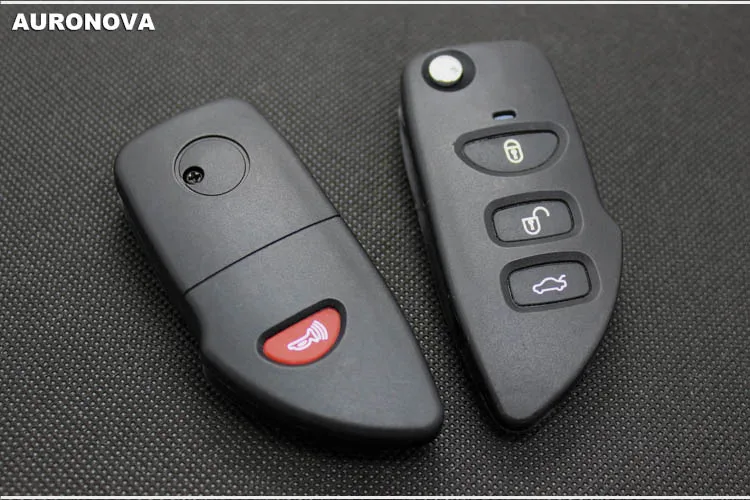 Auronnova новое обновление складной ключ оболочки для Kia Cerato 3+ 1 задние кнопки чехол для дистанционного ключа от машины DIY с нерезанным лезвием