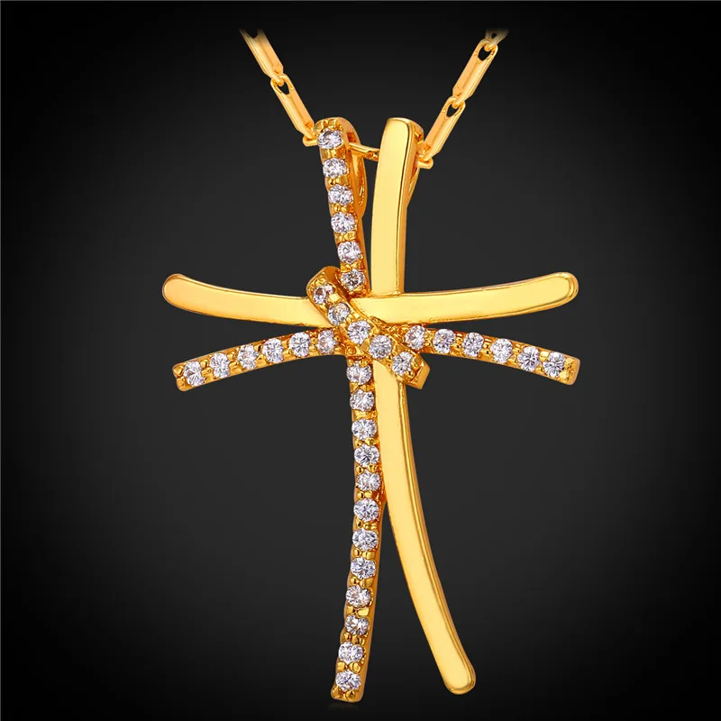 Крест ожерелье уникальный дизайн циркония христианские ювелирные изделия