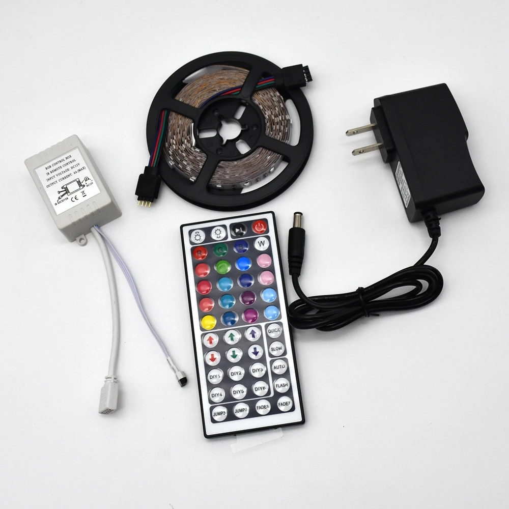 5 м RGB Светодиодная лента 2835 SMD водонепроницаемая светодиодная Гибкая с ИК пультом