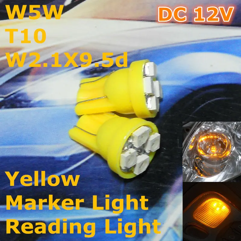 

Автомобильная светодиодная лампа T10(4*1210 SMD) W5W W2.1X9.5d, 12 Светодиодный