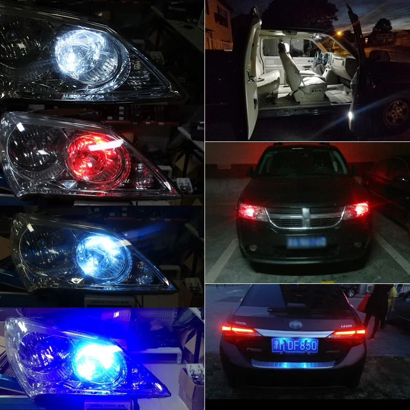 2 шт. светодиодный T10 194 W5W Свет для автомобильного зазора чтения парковочных огней