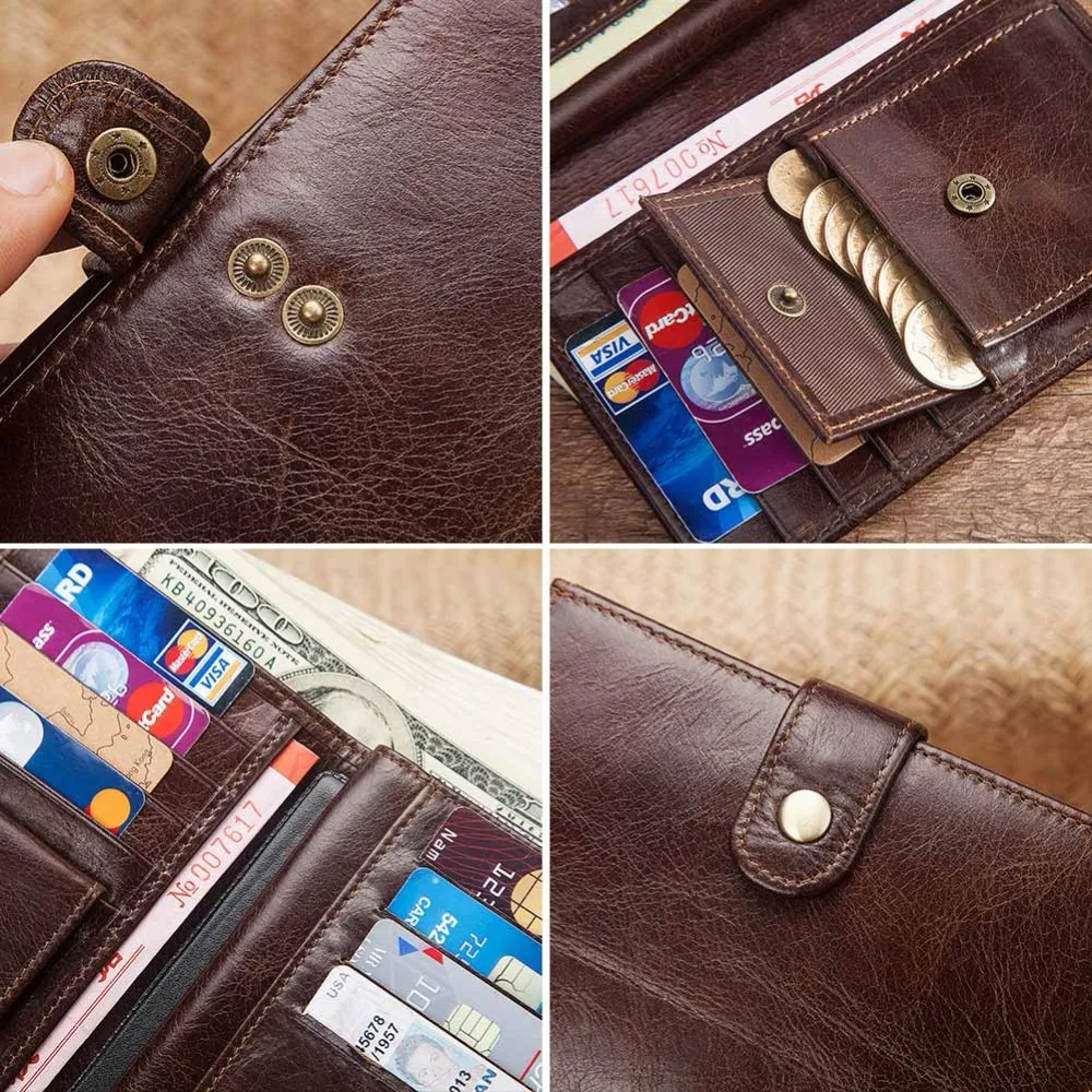 KAVIS натуральная кожа Rfid кошелек мужской Portomonee держатель для паспорта портмоне мужской мешок для денег качество Мини Новое поступление Обложка