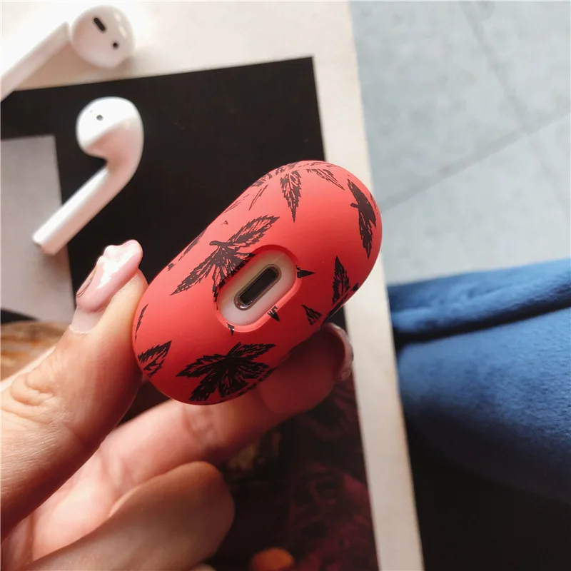 Модный кленовый Жесткий Чехол для наушников для Apple AirPods, чехол, роскошный Bluetooth чехол для наушников Airpods 1/2, защитный чехол