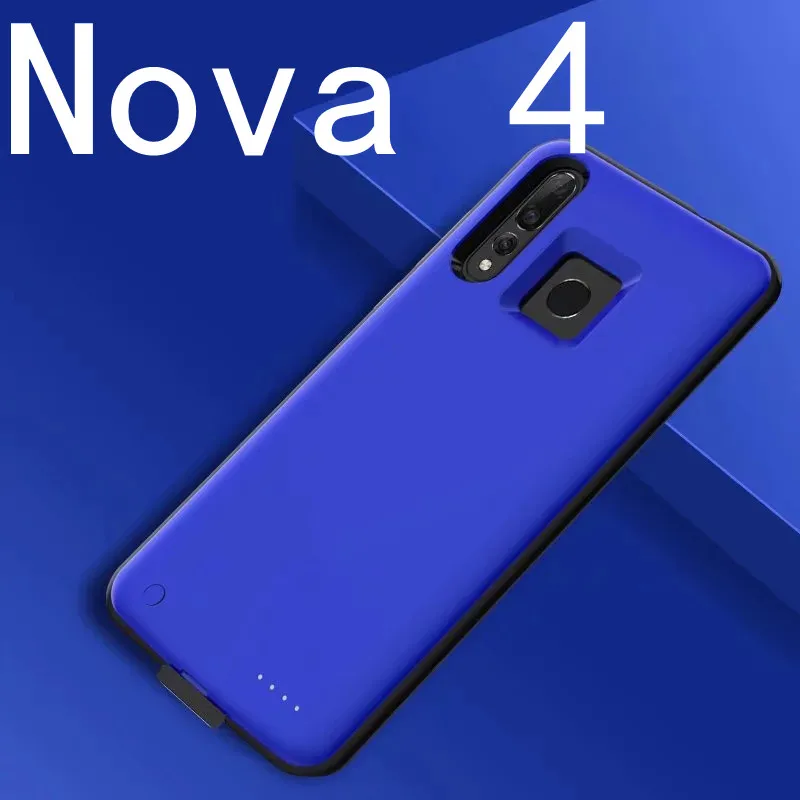 Nova 4-Blue Для huawei Nova 4 4e тонкий противоударный чехол для зарядного устройства для huawei P30 Pro Lite Honor View V20 запасной внешний аккумулятор задняя крышка - Цвет: Nova 4-Blue