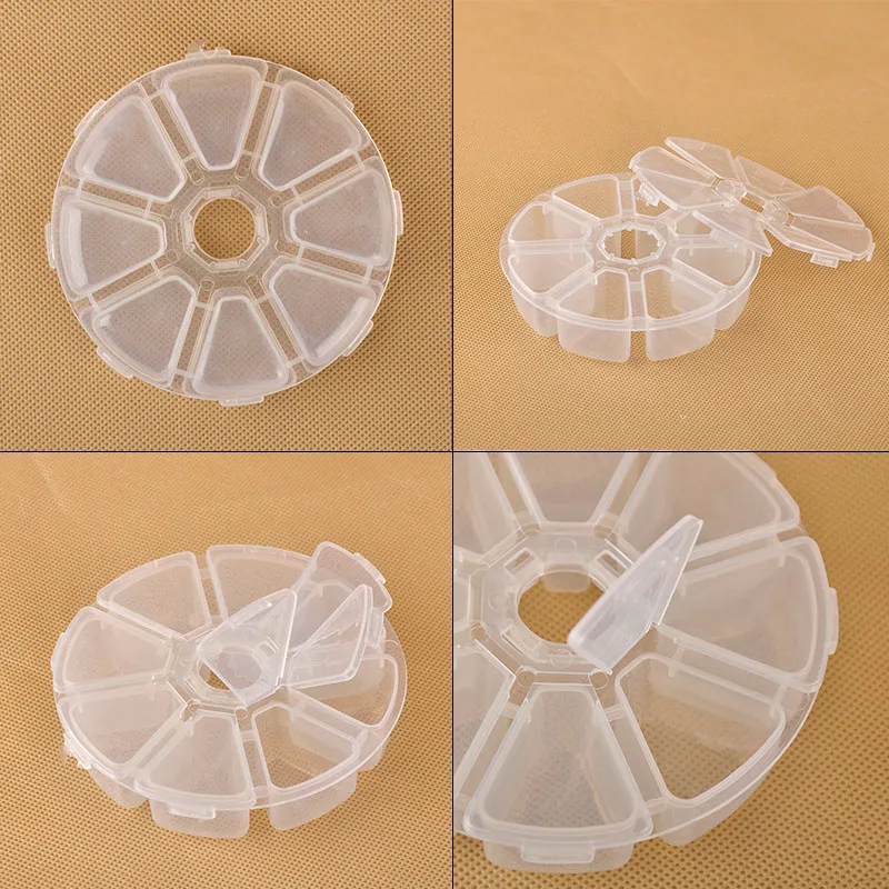 Прочный полезный мини 8 сетки отсек Декор ногтей бусины горный хрусталь