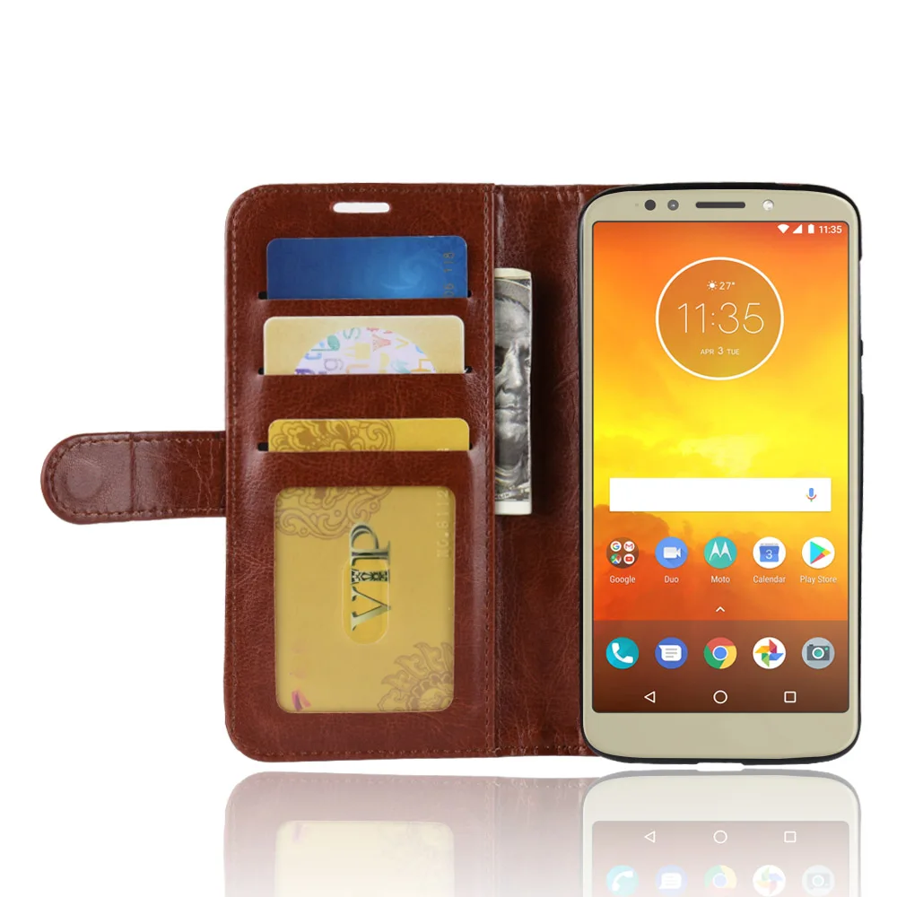HUDOSSEN для Motorola Moto G6 Play роскошный флип чехол Обложка на заднюю панель из