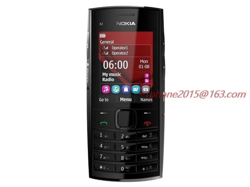 Nokia X2 02 отремонтированный мобильный телефон с двумя sim картами Symbian OS сотовый