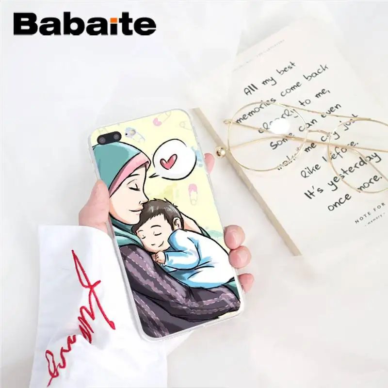 Babaite Модный черный чехол для телефона из ТПУ для мамы и дочки iPhone X XS MAX 6 6s 7 7plus 8 8Plus 5 5S SE XR 11 11pro 11promax