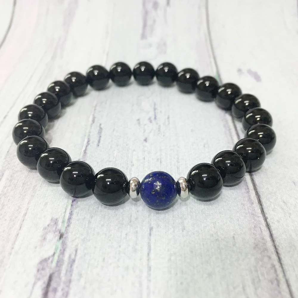 Ruberthen AAA Grand Black Tourmaline Designer Couples Bracelets Anniversary Girlfriend or Boyfriend Engagement Gift | Украшения и
