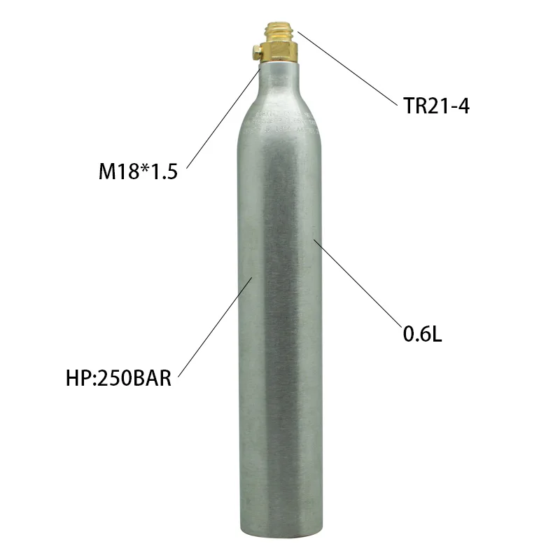 Tank With Pin Valve PCP Sodastream Танк Альпинизм Дайвинг Cylinder15MPA 0.6L HPA бутылка с высоким сжатым воздухом M18* 1,5 - Цвет: Tank With Pin Valve