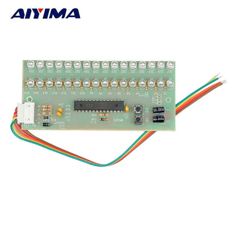 Aiyima MCU регулируемый дисплей светодио дный LED VU Meter индикатор уровня усилители